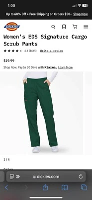 Pantalón Médico Dickies EDS Verde Nuevo con Etiquetas Foto 1 de 3