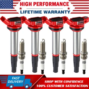 4Pack Ignition Coil UF596 Iridium Spark Plug For Toyota Corolla Prius Lexus 1.8L - Picture 1 of 15