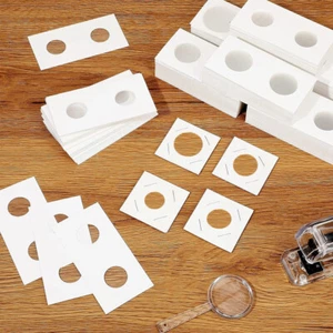 50XAssortiert 40mm Karton/Mylar Münzhalter Flip für US DOLLAR Cent Sammlung - Bild 1 von 11