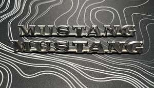 Set of 2 Vintage 1965-66 Fomoco Ford Mustang OEM 30979 Chrome Fender Nameplates - Picture 1 of 4