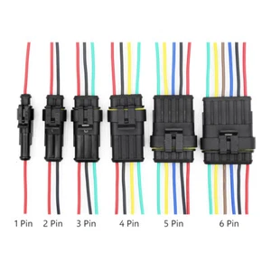 5x Car Plug 1/2/3/4/5/6 Pin Way Electrical Terminal Connector Waterproof Sealed - Picture 1 of 18