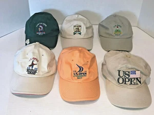 Lot 6 US Open USGA Golf Hats USGA Member Hats Oakmont Bethpage Shinnecock Hills - Picture 1 of 12