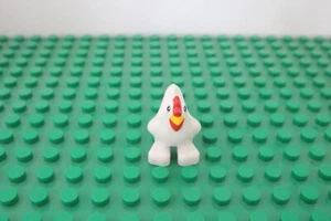 Lego Duplo Animal Farm Zoo White Chicken Hen Barn Rooster Poultry - Picture 1 of 2