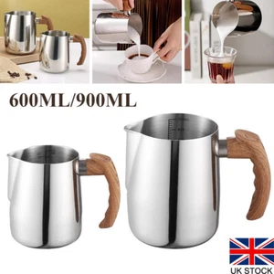 Milk Frother Jug for Coffee Machine 600ml/900ml Barista Accessories Coffee Art - Picture 1 of 15