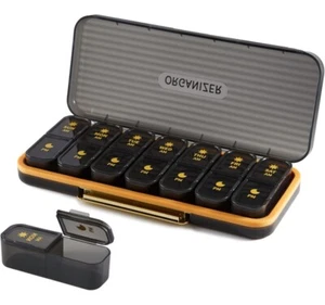 Weekly Medicine Organizer Pill Box Am Pm 7 Day Pill Case Daily Pill Container - Picture 1 of 8