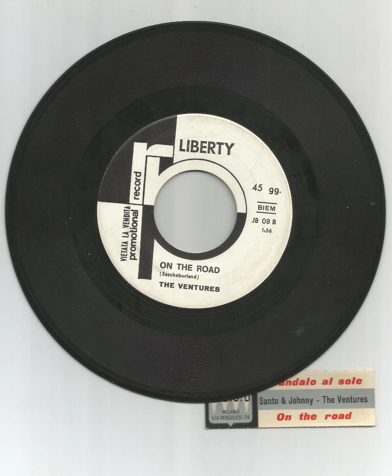 VENTURES 7" Italian jb-PRO "On the road" MINT (!!) condition w/title-strip rare - Image 1 of 1