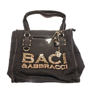 Borsa Shopper Media in Tela BACI & ABBRACCI Colore Nero - Imagen 1 de 1