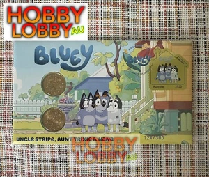 6% OFF: NOVE24 ✅ Bluey 2-Coin & Minisheet Collection – Nana, Stripe, Trixie - Picture 1 of 6