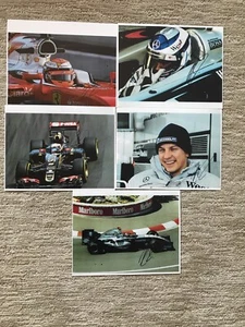 JUEGO DE 5 FOTOCOPIA FERRARI F1 LOTUS KIMI RAIKKONEN firmado McLAREN MERCEDES - Imagen 1 de 10