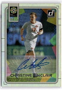 Christine Sinclair 2023 Panini Donruss FIFA Women's World Cup Auto Silver Canada - Picture 1 of 2