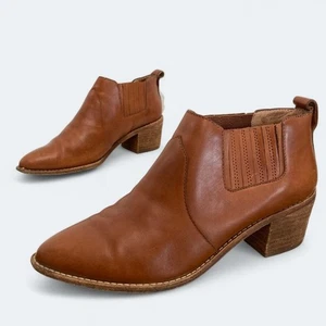 Madewell Kelci Chelsea Cuero Botines Botines Talla 8.5 Western Marrón Otoño - Imagen 1 de 14