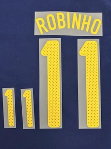 SportingID #11 ROBINHO CBF 2010 Brasil Away version name & number print only - Picture 1 of 3