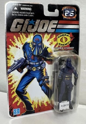 G.I. Figura de acción JOE con capucha COBRA Commander 25 aniversario tarjeta de aluminio sin usar, en caja Foto 1 de 4