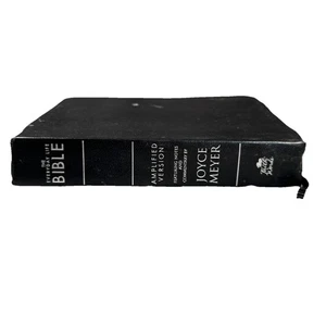 The Everyday Life Bible Amplified Version 2006 Black Bonded Leather Joyce Meyer - Imagen 1 de 22