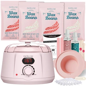 Waxing Kit for Women Hair Removal with Silicone Wax Warmer Liner Digital Machine - Picture 1 of 9