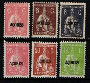 Portugal Azores 1912 Ceres type selection to 1e 20 SG264 on MNG/Mint see note - Picture 1 of 1