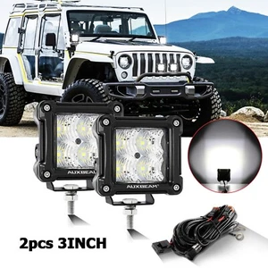 Auxbeam 2x 3Inch LED Cube Flood Work Lights For 90-97 Mazda NA Miata MX5 MX-5 - Imagen 1 de 12