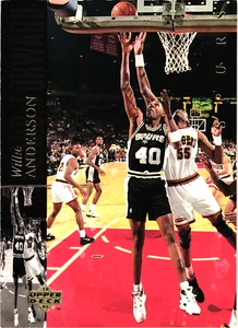 1994 - Upper Deck - Willie Anderson -- Card # 33 -- San Antonio Spurs - NBA Card - Picture 1 of 2