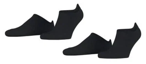 Esprit Womens Active Basic 2 Pack Sneaker Socks - Black - Picture 1 of 5