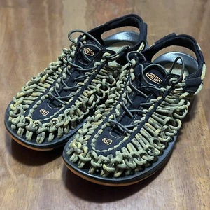 Keen Woven Uneek Bungee Cord Paracord Sandal Green Drawstring Men US 9.5 1014619 - Picture 1 of 11