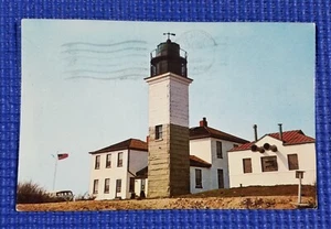 Oldest Rhode Island Newport Light and Conanicut Lighthouse Jamestown Postcard - Picture 1 of 2
