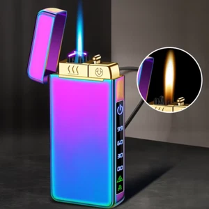 3 IN 1 BUTANE+ARC LIGHTER Plasma Torch Soft Flame Butane Rechargeable Flashlight - Picture 1 of 9