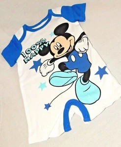Baby Jungen Outfit Mickey Mouse Größe 3/6 Monate Disney Einteiler Body T-Shirt - Bild 1 von 9