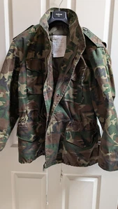 US Army M 65 Feldjacke - Cold Weather Woodland Gr. L mit Liner / Thermofutter - Bild 1 von 9