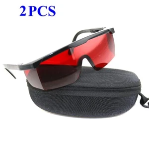 2PZ Occhiali di Sicurezza Laser Rosso T1S8 per Puntatore Laser 190-550nm OD4+ CE VLT 35% US - Foto 1 di 7
