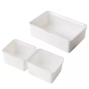 Small Storage Boxes With Lids Snack Box Transparent Lid Stationery Container - Picture 1 of 14
