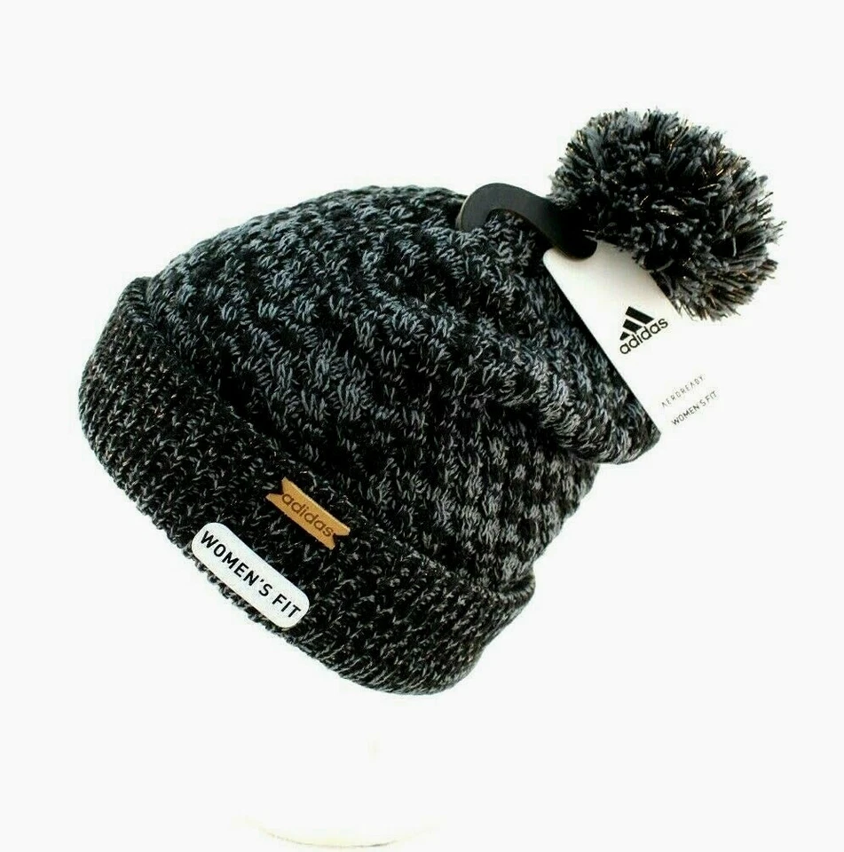 adidas Beanie Twilight II Lurex Ballie Pom Gray Blackwomen 932