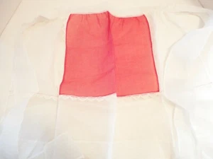 Schürze Vintage 60er Jahre Halbschürze rot & weiß organdy - Bild 1 von 3