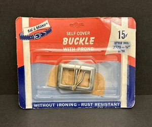 Vintage 1950โs Bac a Brand 3/4โ Buckle w/ Prong, Vintage Advertising 15ยข - NOS - Picture 1 of 15