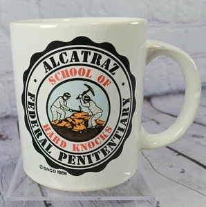 Vintage SNCO 1986 Alcatraz Federal Penitentiary Mug, School Of Hard Knocks Color - Picture 1 of 13