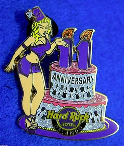 ORLANDO HOTEL 11th ANNIVERSARY SEXY BLONDE BIRTHDAY CAKE GIRL Hard Rock Cafe PIN - Picture 1 of 1