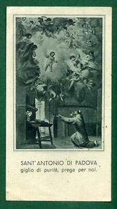 santino holy card image pieuse San Antonio di Padova Con Preghiera - Picture 1 of 1
