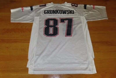 Camiseta de fútbol americano Reebok de los jugadores de la NFL ROB GRONKOWSKI Nº 87 NUEVOS PATRIOTAS DE INGLATERRA LG Foto 1 de 4
