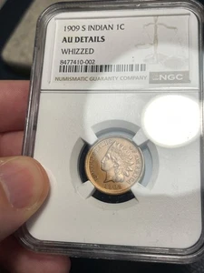 (#102108) Indian Cent: 1909 S.  KEY DATE!  NGC  AU++ details   (see video!) - Picture 1 of 8