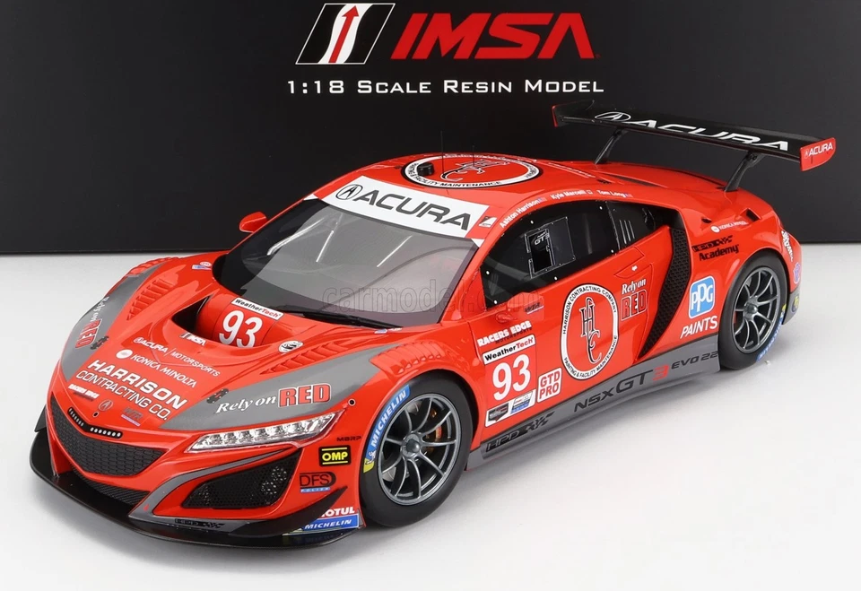 1/18 TRUESCALE - ACURA - NSX GT3 EVO22 TEAM EDGE MOTORSPORT N 93 12h TS0446 - Immagine 1 di 1
