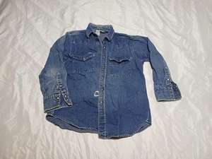 Vintage Carhartt Outdoor Rugged Denim Pearl Snap Distressed Read Description - Picture 1 of 18