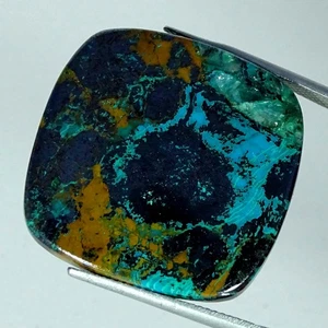 52.60Cts 100% Natural Blue Azurite Cushion Cabochon Gemstone 26X27X4MM - Picture 1 of 4
