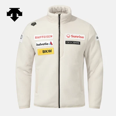 DESCENTE SWISS SKI Heavy Bonded Fleece Jacket SQ421SKTO2 L/BEIGE ASIAN FIT - Image 1 of 4