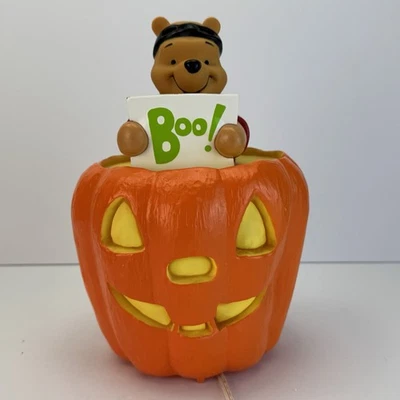 Molde soplado iluminado vintage Disney 1999 Winnie The Pooh BOO calabaza Halloween Foto 1 de 4