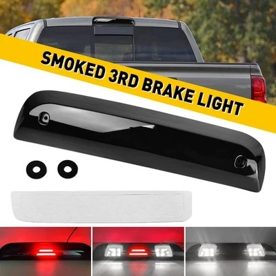 Tercera luz trasera de freno LED 3RD negra para Chevrolet Silverado 2500 HD 2014-2018 Foto 1 de 4