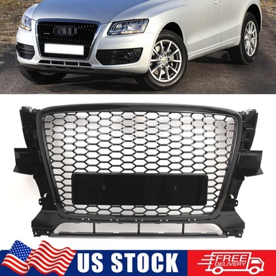 RSQ5 Style Front Bumper Grille Grill Honeycomb Gloss Black For Audi Q5 2009-2012 Foto 1 de 4