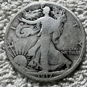 Walking Liberty Half Dollar 1917, klares Datum, schöner Rand - Bild 1 von 2