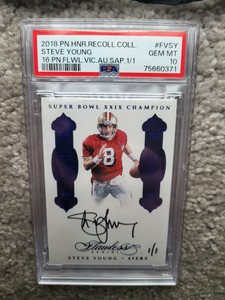 2018 Panini Flawless Honors (2016). Steve Young Super Bowl XXIX Champion. PSA...