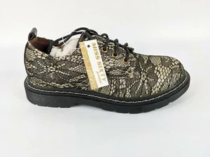 Miss Sixty Gold/black Fabric Lace Up Shoes Uk 13 Eu 32 - Picture 1 of 6