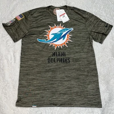 MIAMI DOLPHINS SALUTE TO SERVICE 军队 Nike TEE 短袖衬衫 全新 L — 第 1/4 张图片