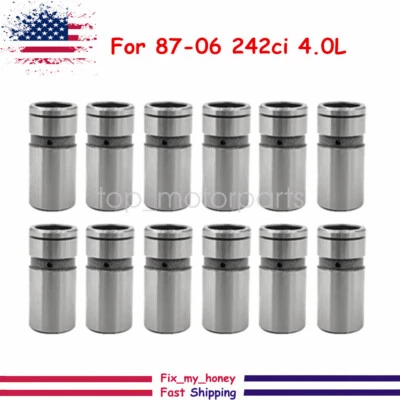 12Pc Hydraulic Lifters For Jeep Lifter Set 4.0L 4.0 242 1987-2006 Wrangler YJ TJ - Image 1 of 4